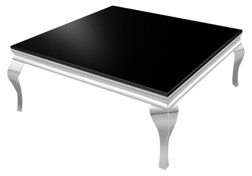 Table basse carré chrome noir NEO - Thablea