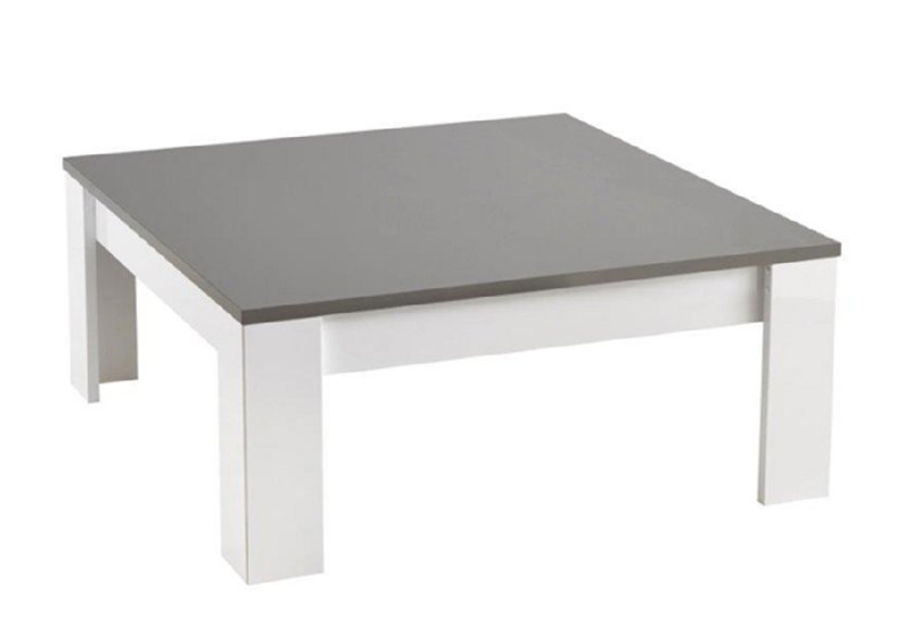 Table basse carré laqué gris MODENA - Thablea