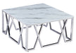 Table basse design chromé marbre OREA - Thablea