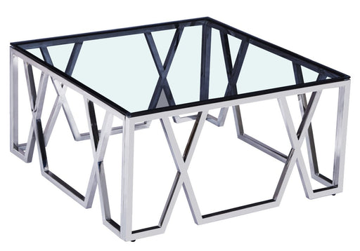 Table basse design chromé verre OREA - Thablea
