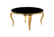 Table basse ronde dorée noir NEO - Thablea