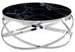 Table Basse Ronde EVO - Design Marbre Noir - Thablea