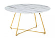 Table basse ronde marbre blanc SALY - Thablea