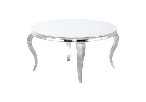 Table Basse Ronde Verre Blanc NEO - Thablea